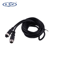 Connecteur étanche de câble d'aviation de 5M 4 broches pour la caméra de recul de voiture de réserve et le câble d'extension