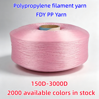 2000 Colors Are Available pp Polypropylene Yarn in Stock 150D-3000D Suitable for Rope Nets FDY Polypropylene Filament Yarn