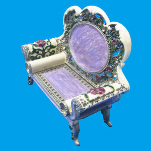Custom Made European Style Alloy <b>Sofa</b> Enamel Painted Decorative Item For Office Desktop Display - Product Image 3