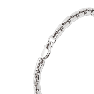 <b>Mirror</b> Smooth White Pt950 Weighty Wrist Cordon With Uniform Polished Links For Banquet Unisex Luxury Platinum Wrist Adornment - Product Image 2