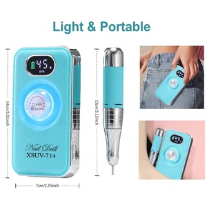 Taladro de Uñas de 45000 RPM con Velocidad Ajustable, Taladro Eléctrico Recargable de 4000 mAh con Pantalla LED, Lijadora de Uñas para Pulir Gel - Product Image 5