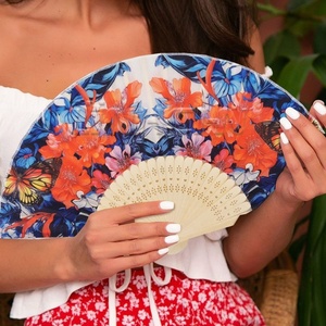 <b>Personalized</b> Custom Bride Hand <b>Fan</b> for Women - Product Image 3