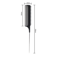 Peignes professionnels pour mèches et mèches de reflets, légers, avec queue de rat longue en acier inoxydable pour salon