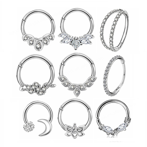 Wholesale Bulk 10k <b>Gold</b> Piercing Hoop <b>Nose</b> Rings 8mm 10mm Classic Body Jewelry for Unisex Men Women Gift - Product Image 1