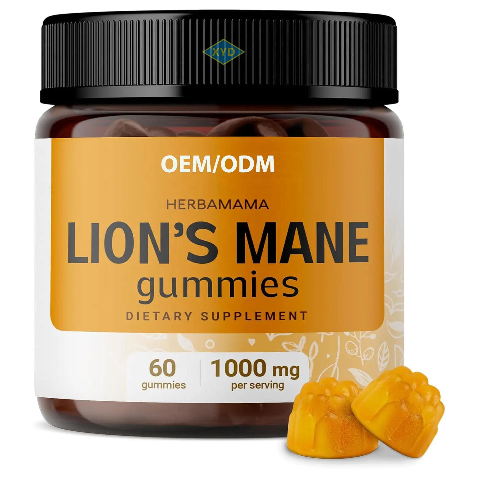 OEM Private Label Lions Juba Gomas Lions Juba Cogumelo Suplemento Gummy