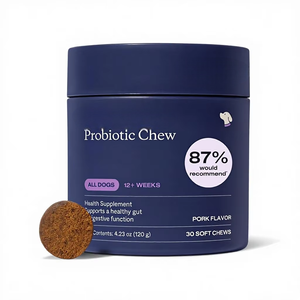 Prebióticos para Perros, Apoyo a la Salud Intestinal, Diarrea Ocasional, Alergias Digestivas Estacionales, Sabor a Cerdo, 4.2 Onzas, 30 Cápsulas Blandas - Product Image 1