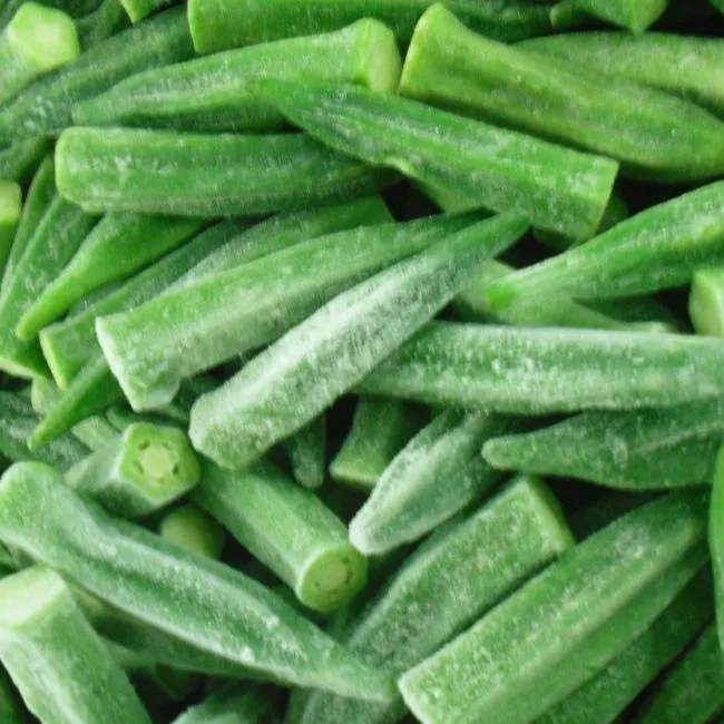 IQF冷凍オクラレディフィンガーガンボオクラホールオクラ野菜を冷凍野菜でお手頃価格でカット