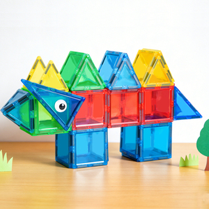 Ensemble de blocs de construction très vendus, jouets éducatifs, tuiles magnétiques colorées - Product Image 3