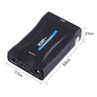 1080P HD zu SCART zu HD Composite Video Stereo Konverter Audio Adapter mit USB-Kabel für Sky Box HD TV DVD STB