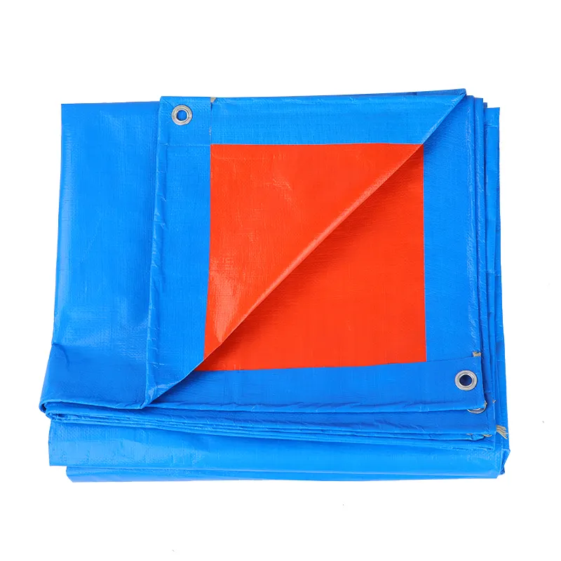 high quality PE tarpaulin sheet Blue Orange cheap custom tarpaulin manufacturer/the Philippines/Tanzania/Ethiopia/Lome
