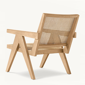 Chaise d'intérieur moderne en rotin <span class=keywords><strong>de</strong></span> <span class=keywords><strong>salon</strong></span> en chêne massif fabriqué à la main - Product Image 3