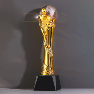 Nouveau design Crystal Craft trophée en métal personnalisé trophée d'or trophée de football de football coupe - Product Image 4