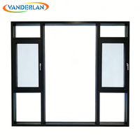 Ventanas Abatibles de Aluminio de Alta Calidad con Soporte Personalizado, Marco Negro o Blanco