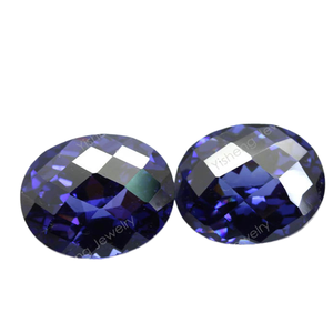 16x12 tanzanian ลูกบาศก์ Zirconia สังเคราะห์พลอยรอบตัดรูปไข่สีขาวมรกตสีฟ้าสีดำสีชมพูสี<span class=keywords><strong>เขียว</strong></span>สำหรับการทำเครื่องประดับต่างๆ - Product Image 1