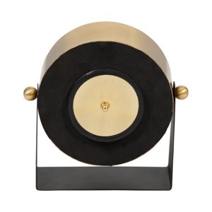 Metal Desk <b>Clock</b> Black Face Gold <b>Roman</b> Numerals Small Table <b>Clock</b> For Home Office Decor - Product Image 4