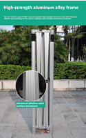 Tente de réception hexagonale pliable avec structure en alliage d'aluminium, couverture Oxford imperméable et anti-UV avec sac de transport