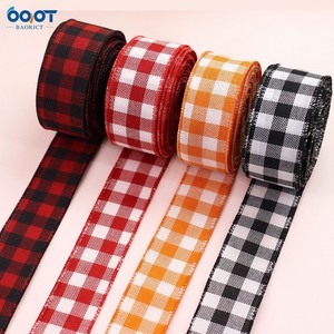 Ruban à bordure métallique pour guirlande de Noël et d'Halloween DIY, idéal pour la confection de nœuds et le tressage d'arbres de Noël - Product Image 1