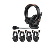 Système de communication sans fil COMICAaa S1 avec réduction du bruit, interphone full-duplex, casque avec moniteur, utilisation du connecteur 3,5 mm
