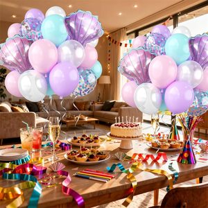 Fancy Girl Sealife Baby Shower Cute Gender Green Purple Wedding Pastel Party Birthday Mermaid Theme <b>Kit</b> Set Balloon Arch Garland - Product Image 3