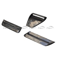 OLOTDI Mitsubishi Lancer EVO X 10th Evolution 2008-2009 Cubierta de Ventilación Delantera Estilo H2 de Fibra de Carbono Nueva en Negro Carbón
