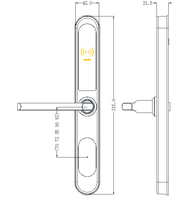 Cerraduras de hotel con contraseña delgada con aplicación TTlock Aleación de aluminio IP65 Cerradura de puerta de hotel de mortaja Europea impermeable para puerta corredera