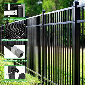 Poteaux de clôture tubulaires carrés galvanisés avec une épaisseur de paroi de 2 mm, plusieurs tailles disponibles, panneaux de clôture en acier galvanisé pour jardin - Product Image 2