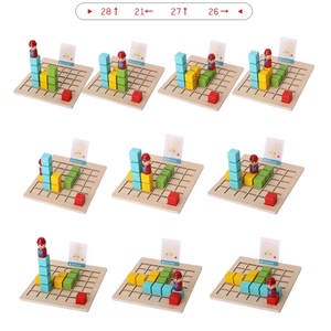 Bloques de construcción de pensamiento espacial para niños, Educación Temprana, juego de cubo de mesa Little Porter, juguete educativo y de desarrollo de madera - Product Image 6