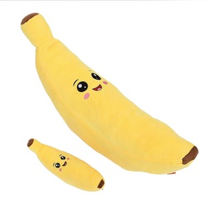 Jouet pour chien en peluche en forme de banane avec son, jouet couineur d'intérieur pour grands chiens et chiots, design de dessin animé - Product Image 3