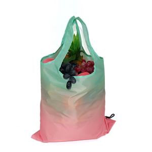 カラフルなカスタムrpetポリエステル生地折りたたみ式ショッパーバッグ - Product Image 1