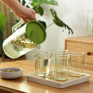 <span class=keywords><strong>Pichet</strong></span> Transparent pour Distributeur de Boissons Fraîches, Carafe d'<span class=keywords><strong>Eau</strong></span> en <span class=keywords><strong>Plastique</strong></span> avec Ensemble de Gobelets, Carafe <span class=keywords><strong>à</strong></span> Boissons Froides avec 4 Tasses, 2200 ml - Product Image 4