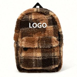 Sacs à dos en polaire sherpa personnalisés, mignons, décontractés, sportifs, de voyage, pour l'école, pour filles - Product Image 3