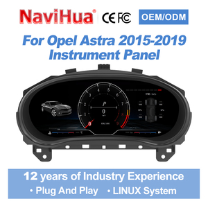 Nouveauté Navihua : Compteur de vitesse numérique pour voiture, système Linux, Carplay, écran LCD pour tableau de bord Opel Astra 2015-2019, jauge auto. - Product Image 2
