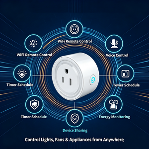 Prise intelligente WiFi Zigbee avec moniteur de puissance et minuterie, 16A, norme américaine, compatible avec Alexa et Google Home, pour le marché d'Amérique du Nord et du Sud - Product Image 5