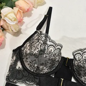 Two-piece Women's <b>Set</b> G-string Transparent <b>Underwear</b> Lolita Romantic Lingeries <b>Set</b> - Product Image 6