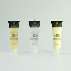 Kit d'articles de toilette miniatures pour hôtel de haute qualité au meilleur prix, échantillon gratuit, shampoing noir pour cheveux, <span class=keywords><strong>gel</strong></span> <span class=keywords><strong>douche</strong></span> et revitalisant - Product Image 2
