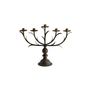 Candelabro de Hierro de Cinco Brazos, Estilo Nórdico Antiguo, Decoración para el Hogar, Centro de Mesa para Bodas y Cenas - Product Image 4