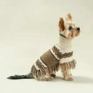 थोक निर्माता के अल्पाका कुत्ता पोंचो बुना हुआ जलरोधक पालतू कपड़े