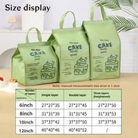 Vente en gros logo personnalisé double couche non-tissé gâteau sac isotherme isolation thermique bento alimentaire emballage pour dessert stockage à emporter