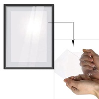 Cadre Photo Noir pour Affiches 30x40 40x50 50x70 A4, Cadres Simples en Métal avec Plexiglas, Fixation Murale ou Sur Table, Décoration Intérieure