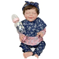 Muñeca Reborn de 18 Pulgadas en Oferta, Juguete de Vinilo para Niñas, Simulación de Bebé, Cabello Plantado a Mano
