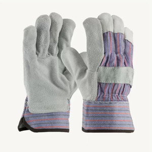 Guantes de Construcción para Trabajo General, Resistentes al Calor, Antideslizantes, con Palma Reforzada de Cuero, Puño Reforzado, 12 oz - Product Image 5