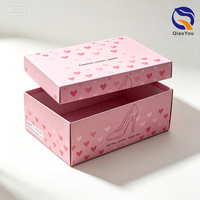 Cajas de Cartón Resistentes de Color Rosa Recicladas y Ecológicas para Zapatos, Personalizadas con Logotipo