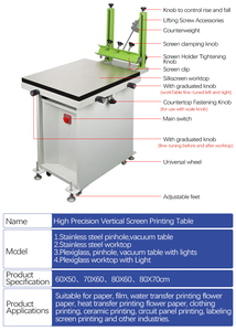 Mesa <span class=keywords><strong>de</strong></span> Serigrafía Manual <span class=keywords><strong>de</strong></span> Precisión a <span class=keywords><strong>Precio</strong></span> Económico para Impresión <span class=keywords><strong>de</strong></span> Pósteres, Papel y Camisetas, 70*80cm - Product Image 2