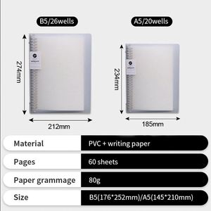 Promotional Spiral Binder Notebook Kid Transparent Journal Custom Loose <b>Leaf</b> Note Book for Office - Product Image 2