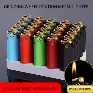 Encendedor de Metal con Logotipo Personalizado, Encendedor de Butano Recargable con Impresión Láser, Venta al por Mayor para Uso Promocional - Product Image 2