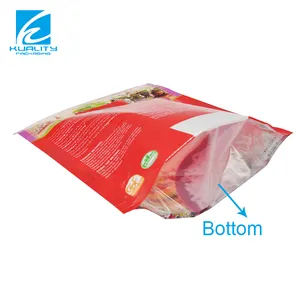 Recycled Reusable 1kg Rice Packaging Bag Stand Up Grain Flour Zipper Bags With Custom Design