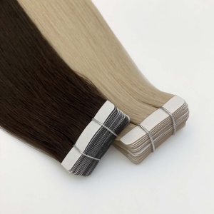 Extensiones de Cabello Adhesivas Dobles Chinas para Salón de Belleza, Cabello Humano Negro Azabache 1B de 20 Pulgadas con Puntas Gruesas, Envío Rápido - Product Image 5
