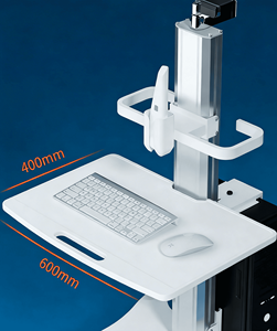 Bàn gấp đa năng, xe đẩy máy tính di động, xe đẩy màn hình, xe đẩy bệnh viện, xe đẩy di động, trạm kiểm tra di động, trạm đứng - Product Image 5