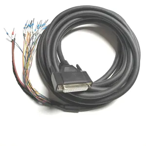 26AWG DB25 Pin 0508 Terminal Cable 25 Core Shielded Sleeve with D-SUB Marking Audio Video IO Signal Control Servo Driver Series