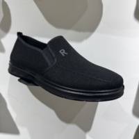 Mocassins décontractés pour hommes à plateforme, respirants, en maille légère, semelle souple, noirs, pour la marche quotidienne, antidérapants